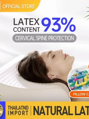 TAIHI Orthopedic Latex Pillow Thailand Massage Neck Pain release Pillows Protect Vertebrae Care Cervical Spine For Sleeping