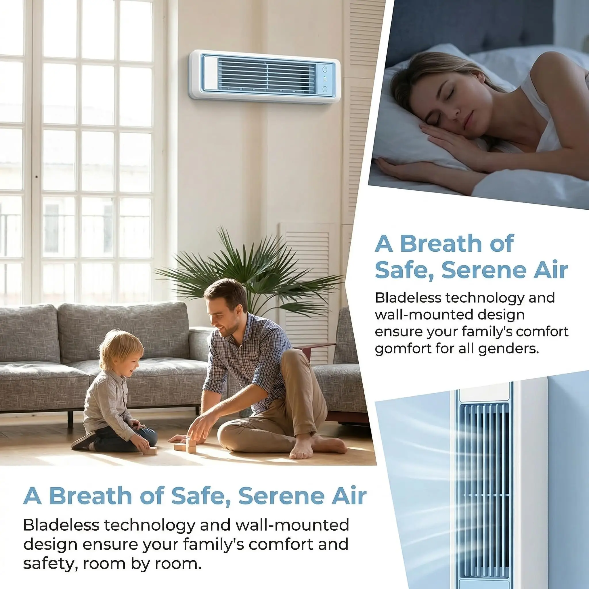 Ventilateur colonne silencieux 5 vitesses avec télécommande – Image 3