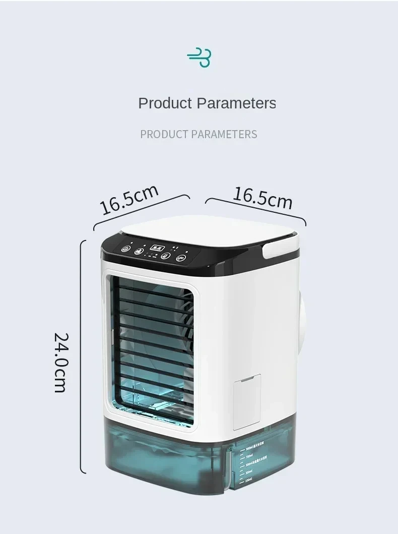 Mini ventilateur brumisateur USB HOMEFISH, réservoir 900ml – Image 8