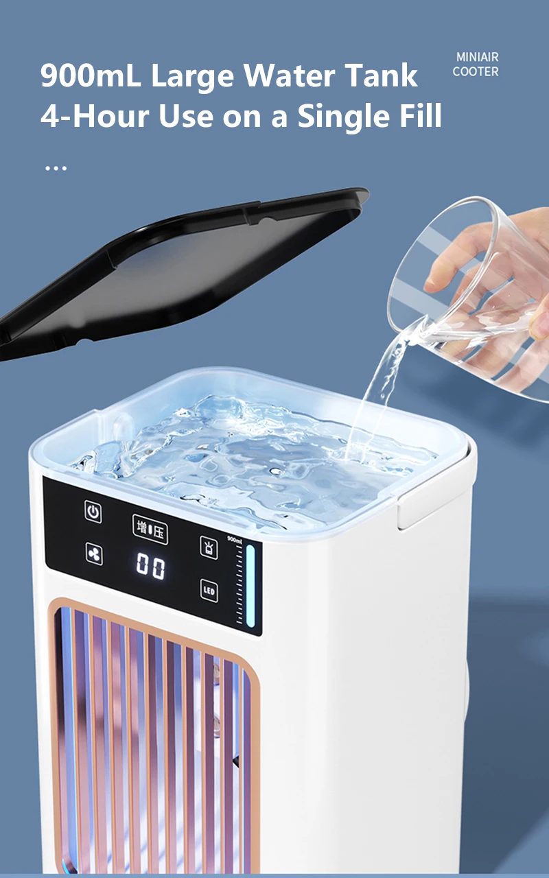 Mini ventilateur brumisateur USB avec bac à glaçons – Image 6